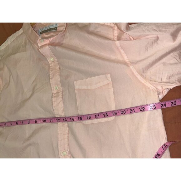 Perry Ellis Collection Peach Short Sleeve Button-Up Shirt Men's Size XL - Picture 7 of 10